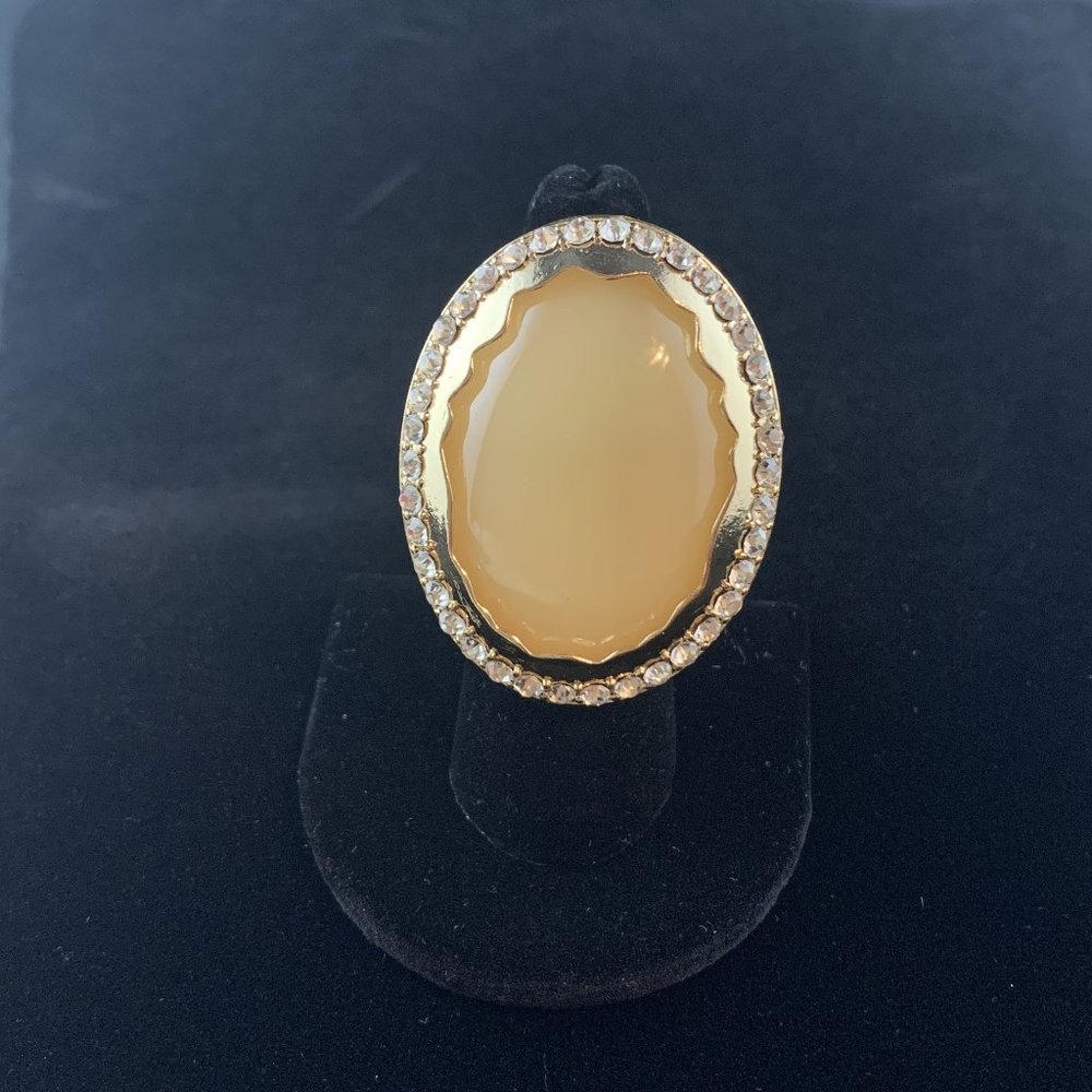Champagne,Oval,Circle Stretch Ring